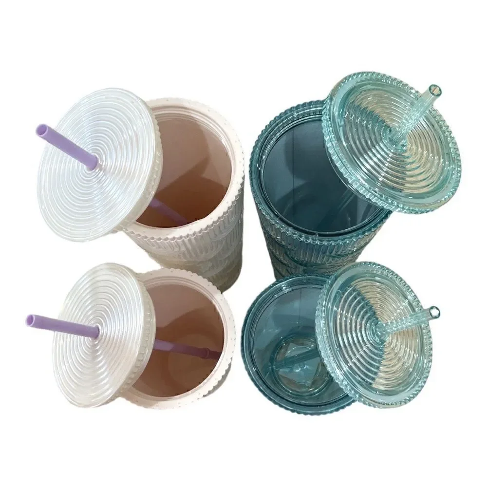4~ Starbucks Pearl White and Clear Mermaid Tumblers 24oz & 16oz Bundle